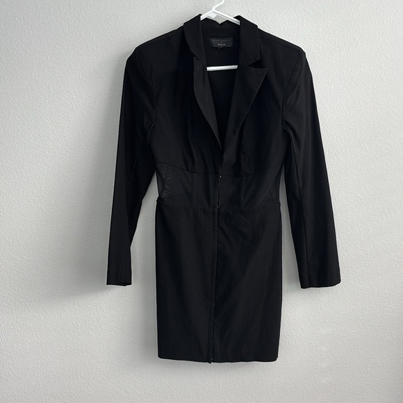 Michael Costello x Revolve Chase Jacket Dress in Black - Picture 2 of 5